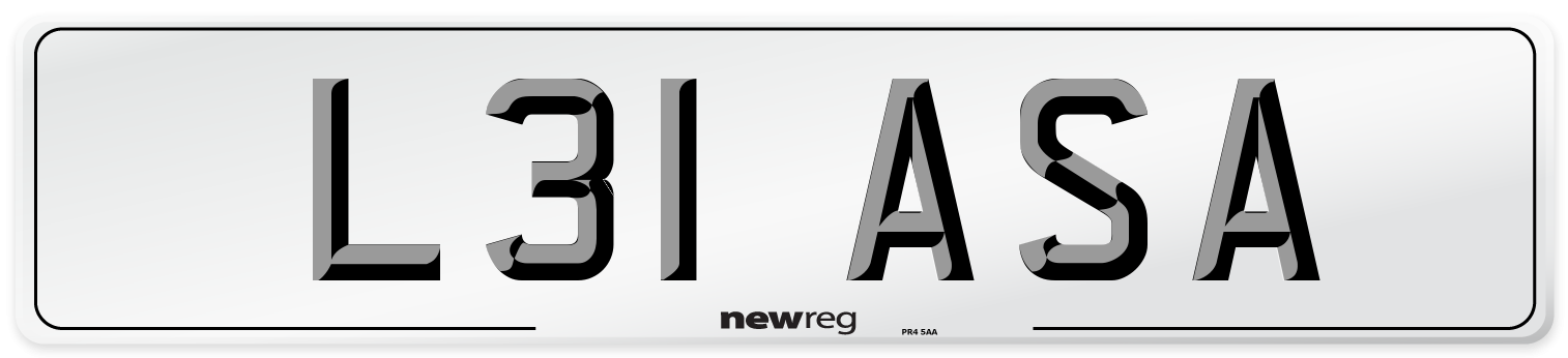 L31 ASA Number Plate from New Reg